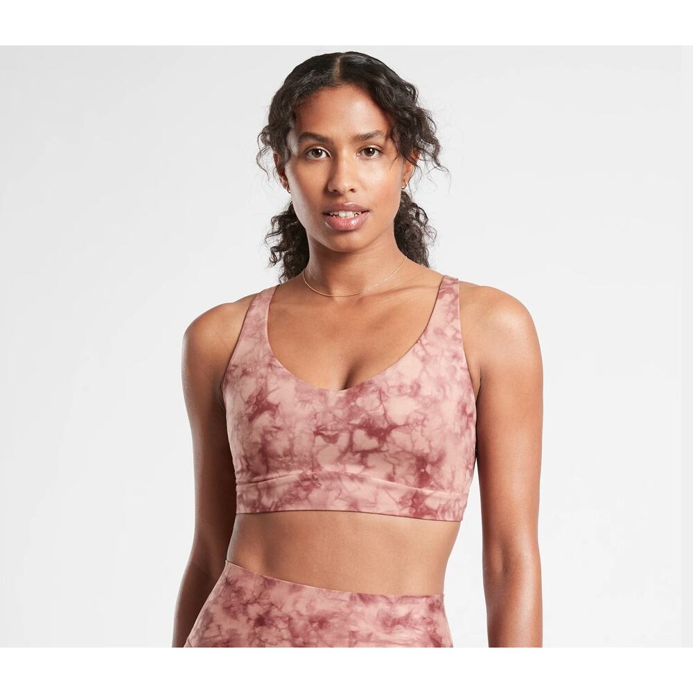 NWT Athleta Solace Printed Sports Bra Riptide‎ Palermo Strappy Wireless 3X